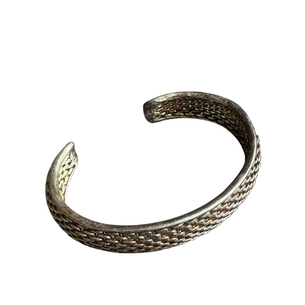 Tiffany & Co. Intricate Silver 925 Braided Cuff Bracelet - Picture 2 of 7